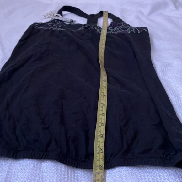 Gentle Fawn black long tank top with embroidery - Picture 9 of 10